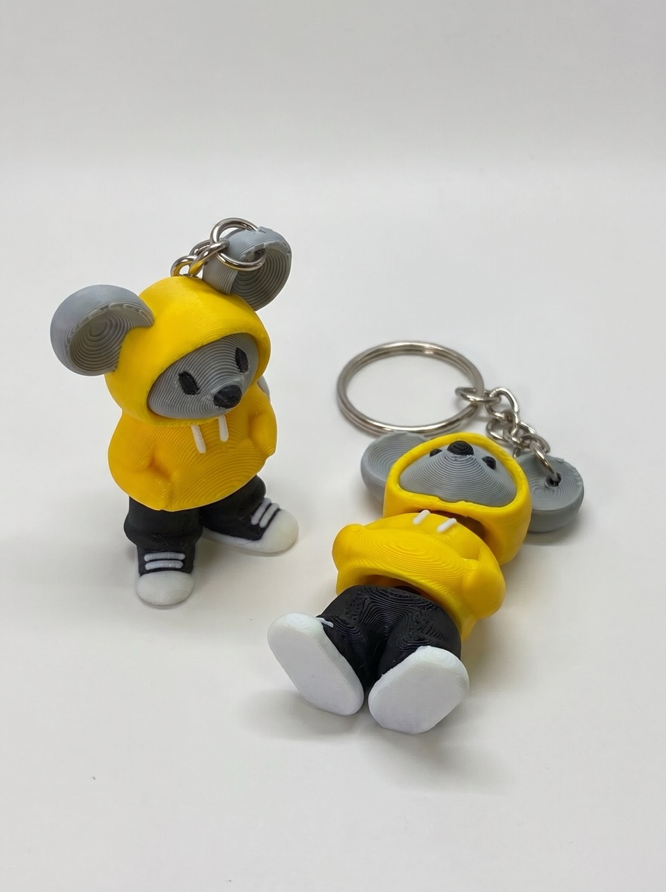 3D keychain Mouse in a hoodie